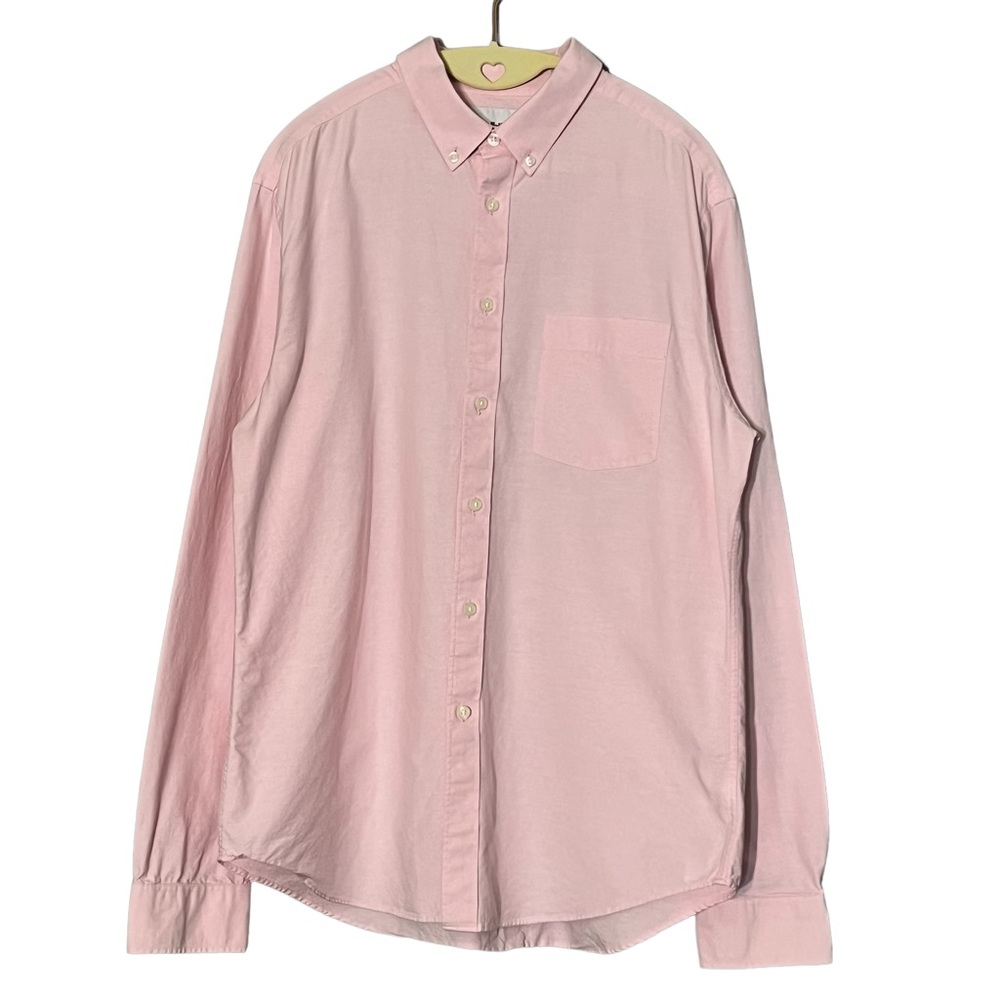 Goodfellow Men’s Pink Button-down Front Pocket Collared Top